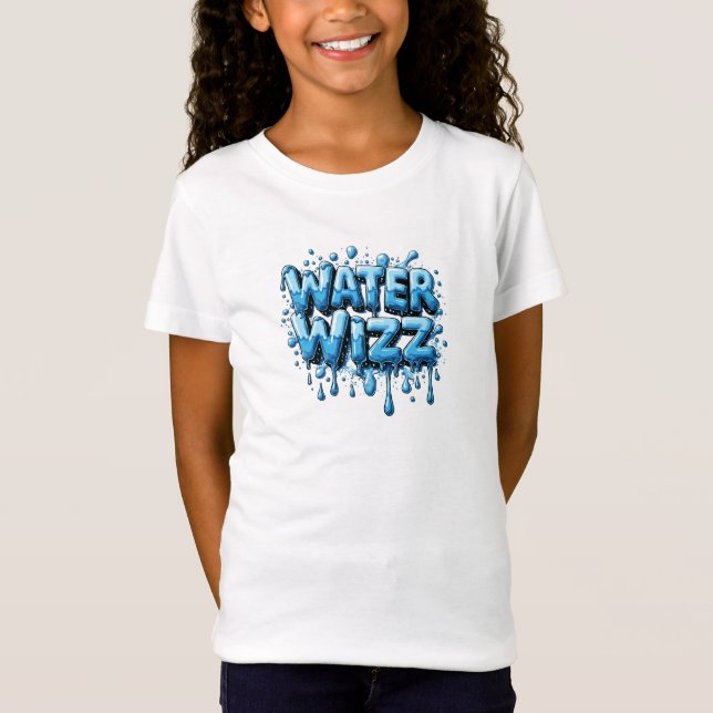 Water Wizz Fun Retro T Shirt (Framsida)