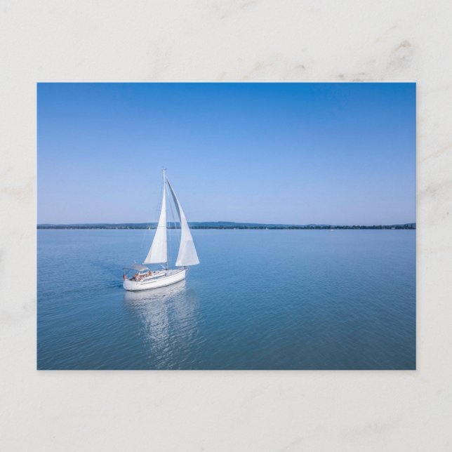 Water | Yacht at Lake Balaton Lake Hungary Vykort (Framsida)