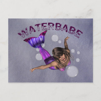 Waterbabe Vykort