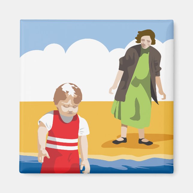 "Waterbaby" kylmagnet Magnet (Framsidan)