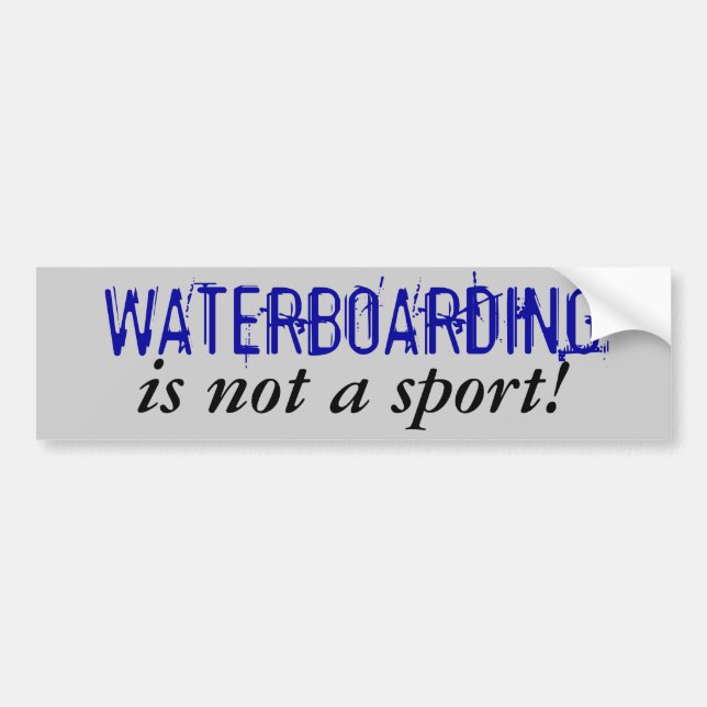 WATERBOARDING är inte en sport! Bildekal (Framsidan)