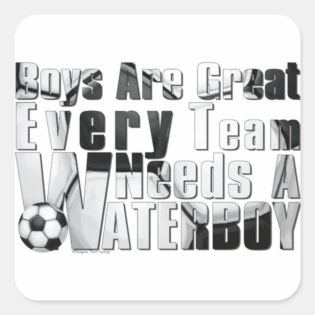 Waterboy Soccer Fyrkantigt Klistermärke (Framsida)
