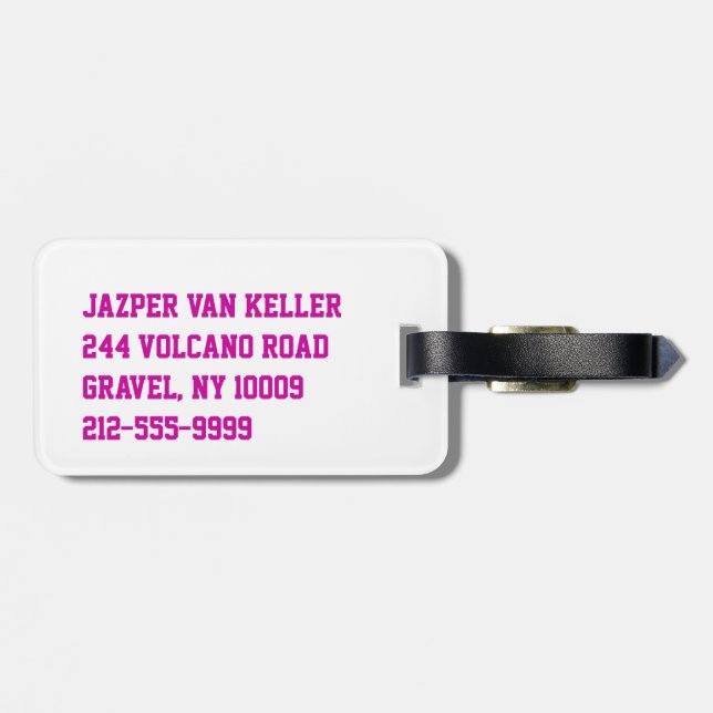 Waterboy Volleyball i Rosa Bagagebricka (Baksida Vågrät)