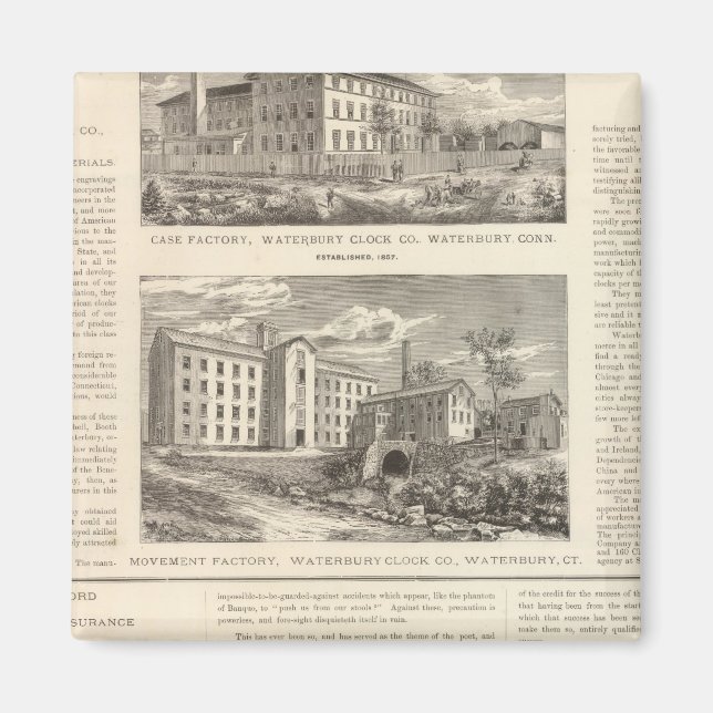 Waterbury Clock Company Magnet (Framsidan)