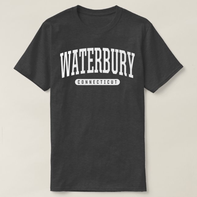 Waterbury Connecticut Vacation College Stil Spor T Shirt (Design framsida)