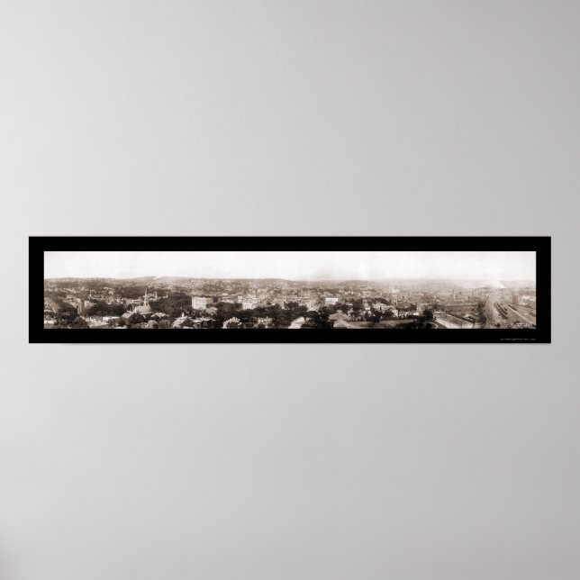 Waterbury CT Birdseye Photo 1913 Poster (Framsidan)