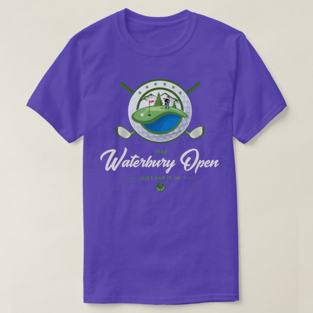 Waterbury Open 1996 Lycklig Gilmore Version T Shirt (Design framsida)
