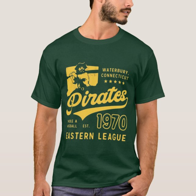 Waterbury Pirater - Connecticut T Shirt (Framsida)