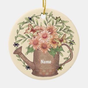Watercan Rosa Daisy Julgransprydnad Keramik