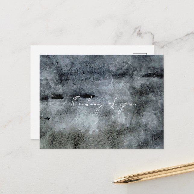 Watercolor Abstract Vykort (Fram/Back In Situ)