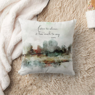 Watercolor Abstrakt Rumi Quote Gift Kudde