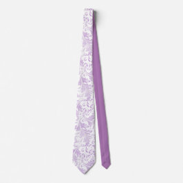 Watercolor Acanthus Löv Lilac Lila White Slips