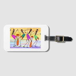 Watercolor, African Art Expressing Happiness  Bagagebricka