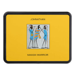 Watercolor African Art, Maasai Warriors Dragkroksskydd