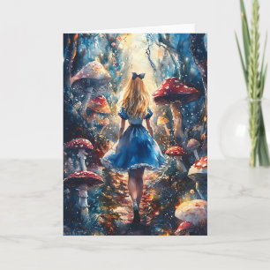 Watercolor Alice i Wonderland Kort