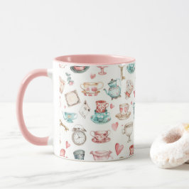Watercolor Alice Pattern  Mugg