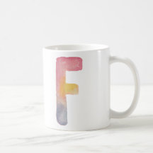 WATERCOLOR ALPHABET MONOGRAM BREV 'F' | MUGG