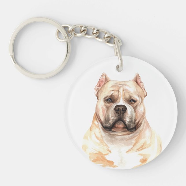 Watercolor American Bully hund (Framsidan)