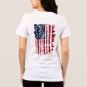 Watercolor American Flagga Shirt T