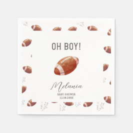    Watercolor american Football touchdowns  baby s Pappersservett