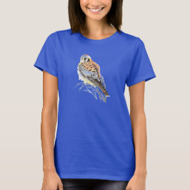 Watercolor American Kestrel Falcon Bird Hawk T-shirt