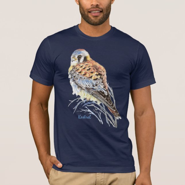 Watercolor American Kestrel Falcon Bird Hawk Tröja (Framsida)
