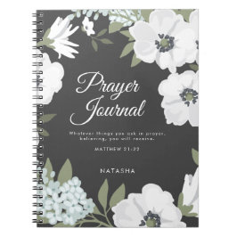 Watercolor Anemones Scripture Prayer Journal Anteckningsbok