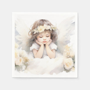 Watercolor Angel Girl Pappersservett