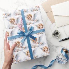 Watercolor Angel Girl Presentpapper