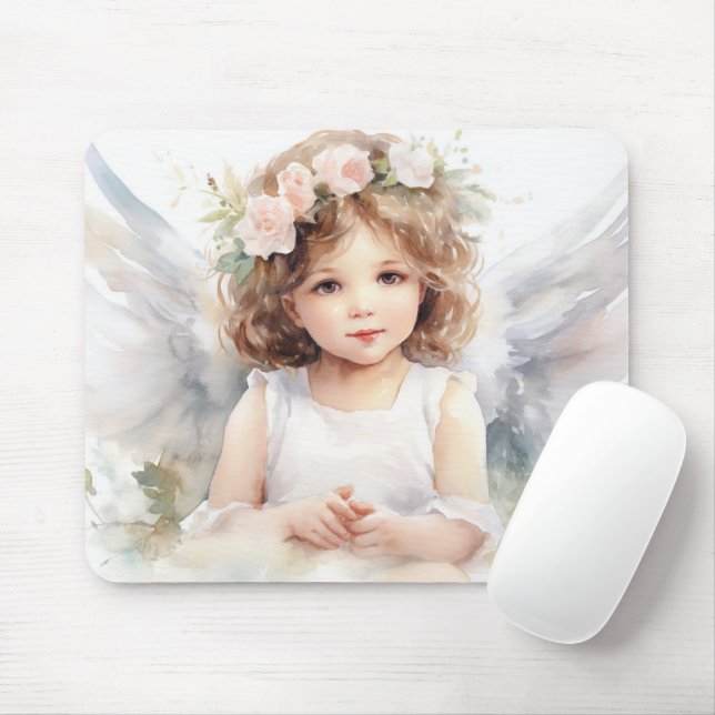 Watercolor Angel Girl with Ro Musmatta (Med mus)