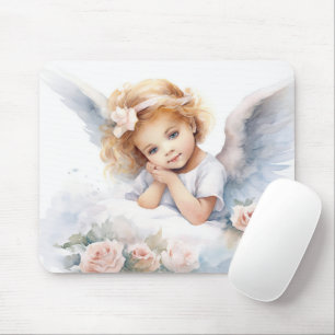 Watercolor Angel Girl with Ro Musmatta