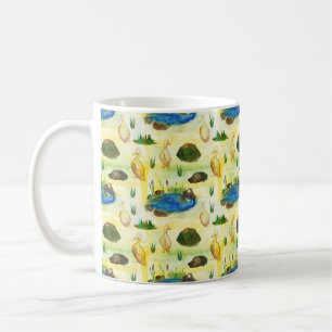 Watercolor anka kaffemugg