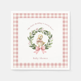 Watercolor Anka WAN Baby Shower Rosa Napkins Pappersservett