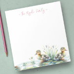 Watercolor Ankor Personlig Stationery Anteckningsblock<br><div class="desc">Den här personligen har namn eller monogram i rosa-handskrivet manustypografi med en grund-kantlinje av vattenfärgade murar. Perfekt för vår och sommarsedlar. Om du vill se fler kontorsmodeller och anka-gåvor som detta kan du besöka www.zazzle.com/dotellabelle</div>