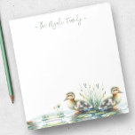 Watercolor Ankor Personlig Stationery Anteckningsblock<br><div class="desc">Den här personligen har namn eller monogram i sage grönt-handskrivet manustypografi med en grund-kantlinje med vattenfärgsanklingar. Perfekt för vår och sommarsedlar. Om du vill se fler kontorsmodeller och anka-gåvor som detta kan du besöka www.zazzle.com/dotellabelle</div>