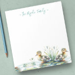 Watercolor Ankor Personlig Stationery Anteckningsblock<br><div class="desc">Den här personligen har en plats i familjen namn eller i monogrammet med blått skript,  typografi med en grund-kantlinje med vattenfärgade murar. Perfekt för vår och sommarsedlar. Om du vill se fler kontorsmodeller och anka-gåvor som detta kan du besöka www.zazzle.com/dotellabelle</div>