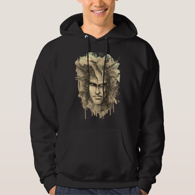 Watercolor Ansikte Hoodie (Framsida)