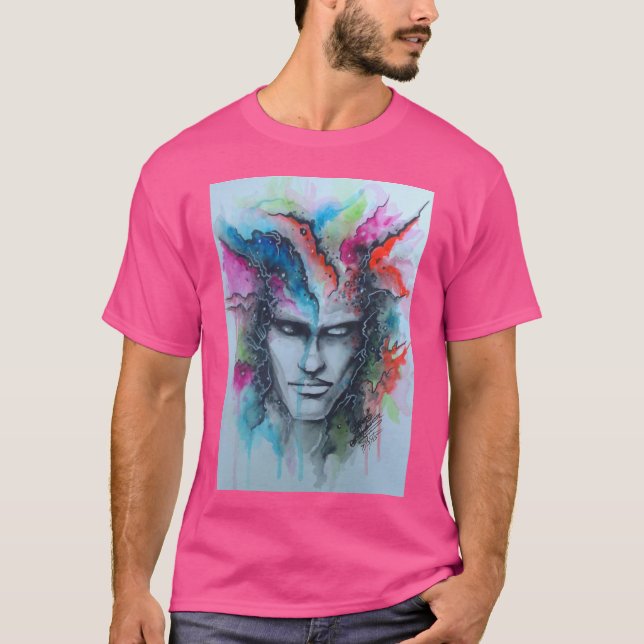Watercolor Ansikte T-Shirt (Framsida)
