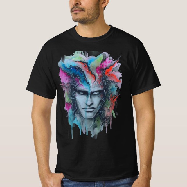 Watercolor Ansikte T-Shirt (Framsida)