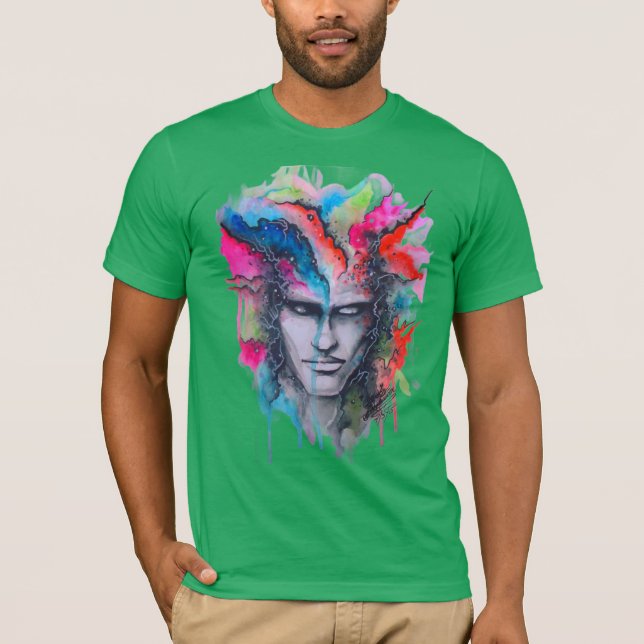 Watercolor Ansikte T-Shirt (Framsida)