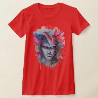 Watercolor Ansikte T-Shirt