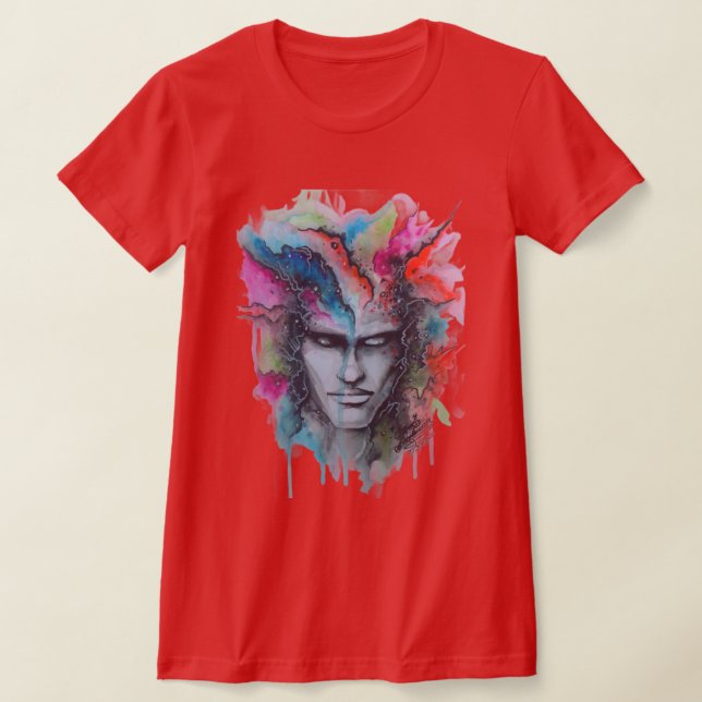 Watercolor Ansikte T-Shirt (Laydown)