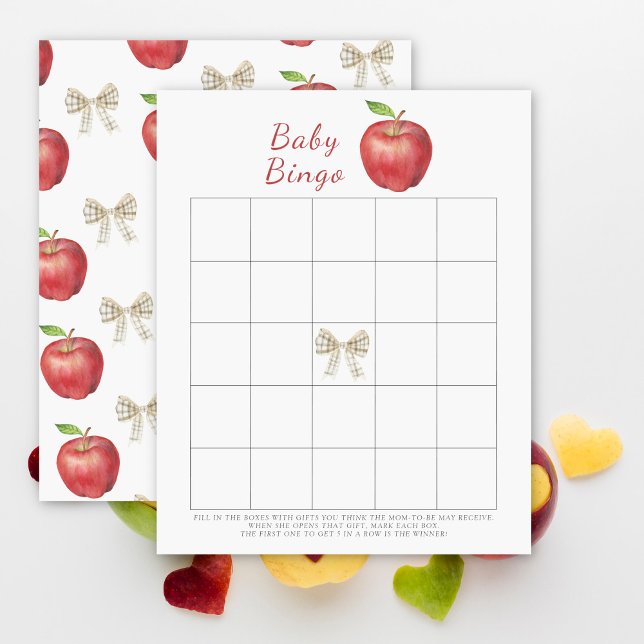 Watercolor Apple Baby Bingo-spel (Skapare uppladdad)