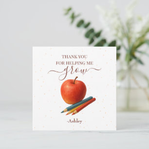 Watercolor Apple Teacher - Tack Cards