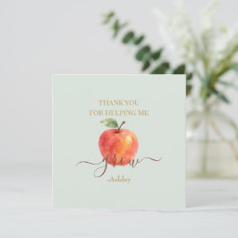 Watercolor Apple Teacher - Tack Cards