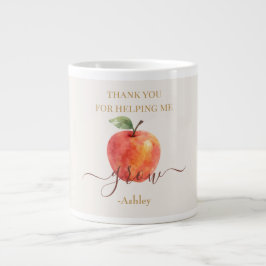 Watercolor Apple Teacher - Tack Gift Jumbo Mugg