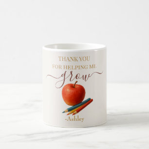 Watercolor Apple Teacher - Tack Gift Kaffemugg
