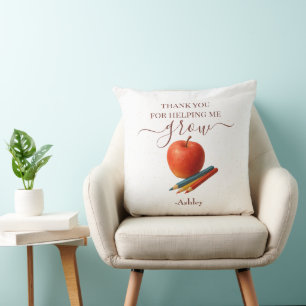 Watercolor Apple Teacher - Tack Gift Kudde