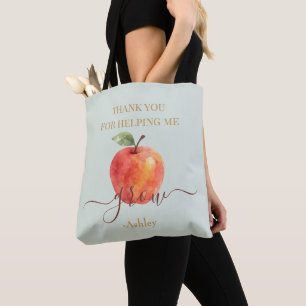 Watercolor Apple Teacher - Tack Gift Tygkasse