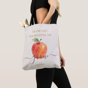 Watercolor Apple Teacher - Tack Gift Tygkasse